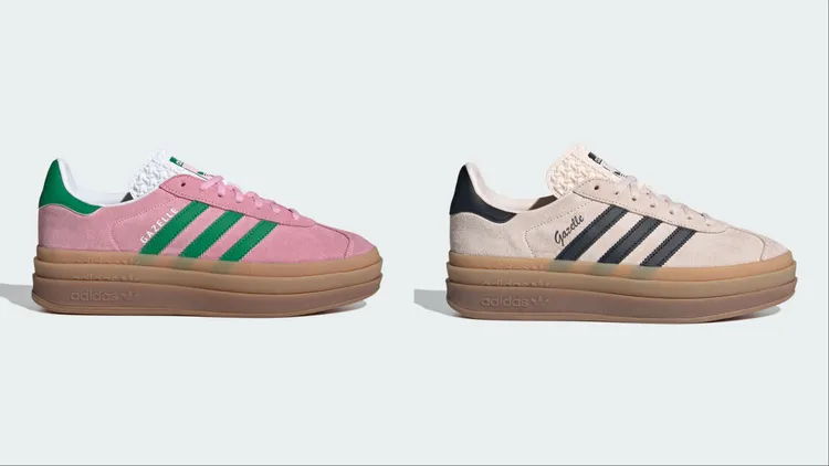 adidas Originals GAZELLE BOLD，各4090元。品牌提供