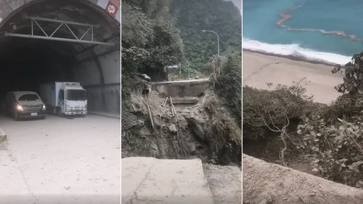 前路消失了!最接近蘇花斷路的司機 網驚:死神前面踩煞車