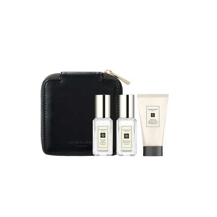 隨身香水糅香組，可任選9ml經典香水*2，贈送30ml潔膚露，1900元。品牌提供