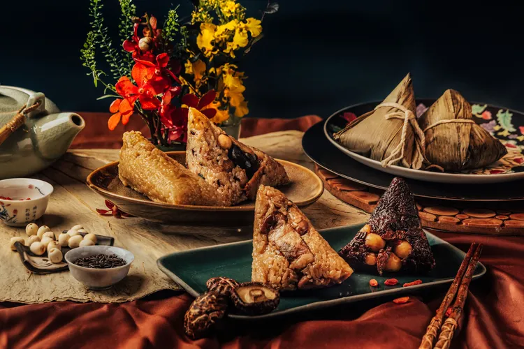 台北君悅酒店端午粽禮主攻北部家庭市場、企業訂單。業者提供