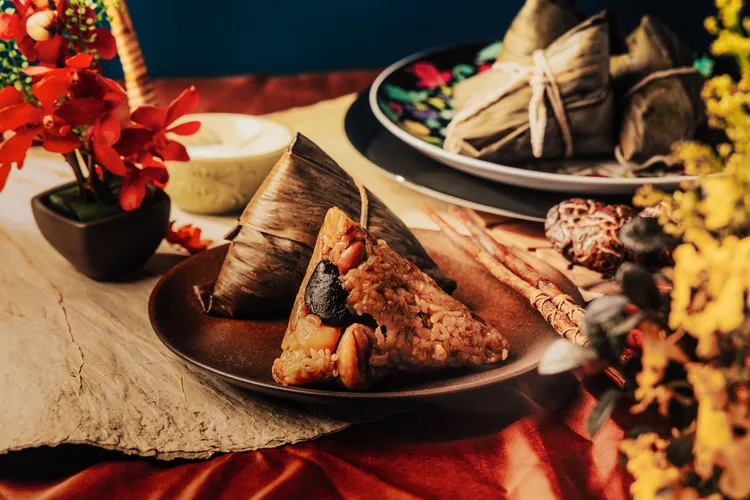 台北君悅酒店年年熱銷萬顆豐華北部粽。業者提供