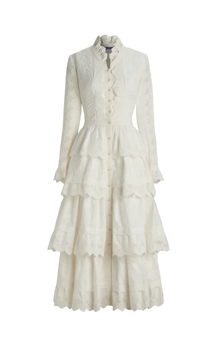 Ralph Lauren頂級紫標女裝系列STELLA刺繡連衣裙。品牌提供