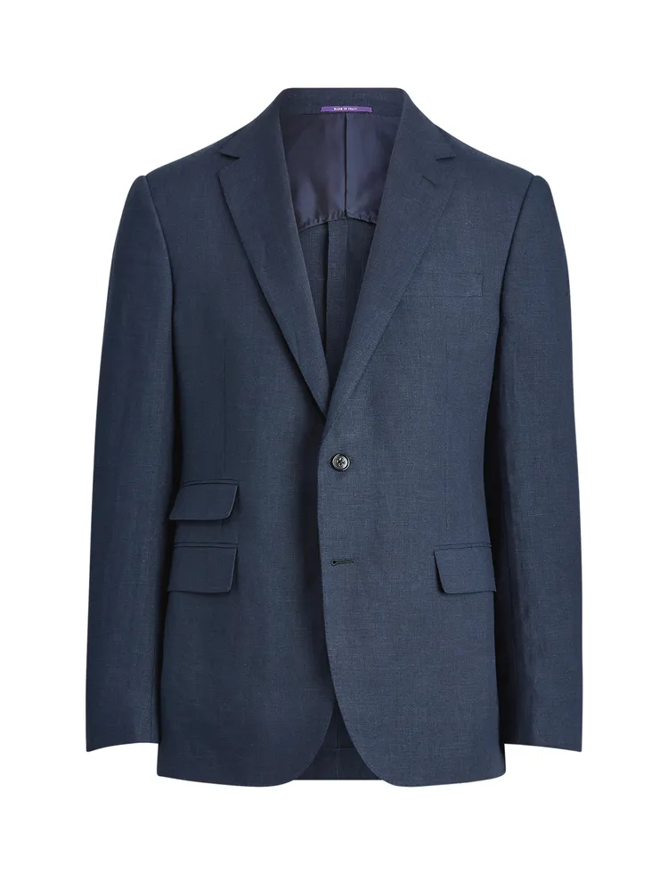 Ralph Lauren頂級紫標男裝系列Gregory亞麻運動外套。品牌提供