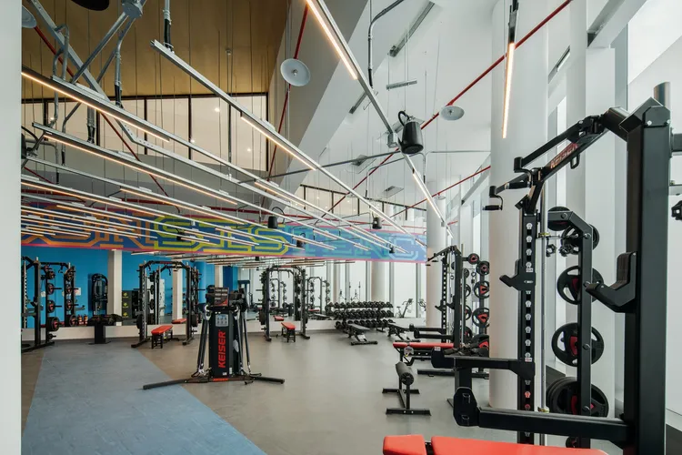 Google新辦公大樓中籃球場地。Google提供。