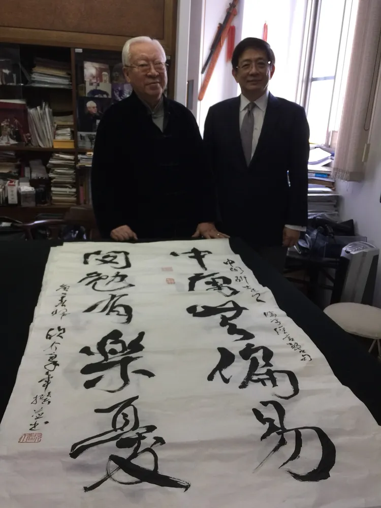 管中閔表達哀悼，希望歐豪年能在天上繼續瀟灑作畫。翻攝自管中閔臉書