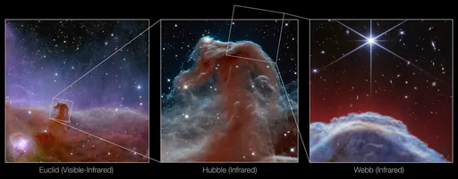 NASA釋出「空前絕美」太空星雲照 韋伯太空望遠鏡捕捉到像馬抬頭的星雲