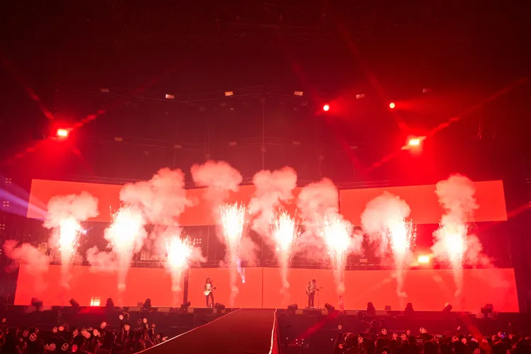 動力火車的煙火爆破讓粉絲驚呆。華研國際提供