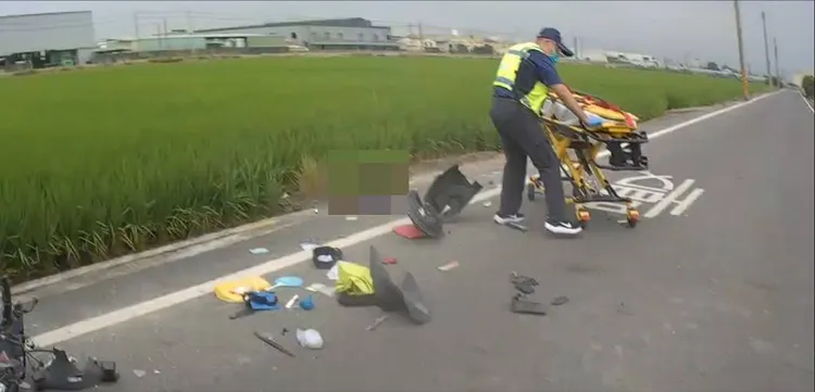 救護人員到場搶救。讀者提供