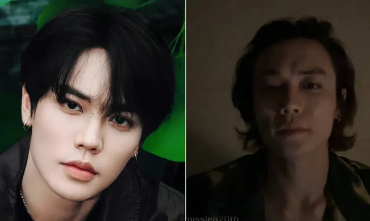 林彥俊以往走美少年路線（左圖），最近直播亮相超頹廢（右圖）。左圖翻攝lovevan88微博，右圖翻攝林彥俊IG