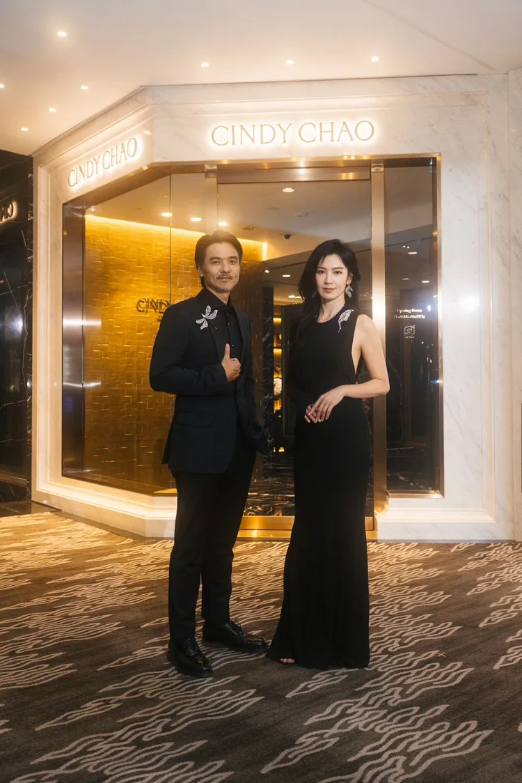 馮德倫（左）與林熙蕾。林熙蕾提供