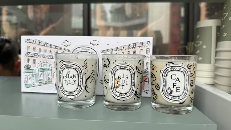 限量香氛蠟燭禮盒，當中擁有咖啡、餅乾、香緹卡鮮奶油70g香氛蠟燭各一，4500元。品牌提供