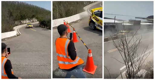 廖老大兒子傳撞車送醫!澎湖超跑公路賽 過彎失控衝出護欄