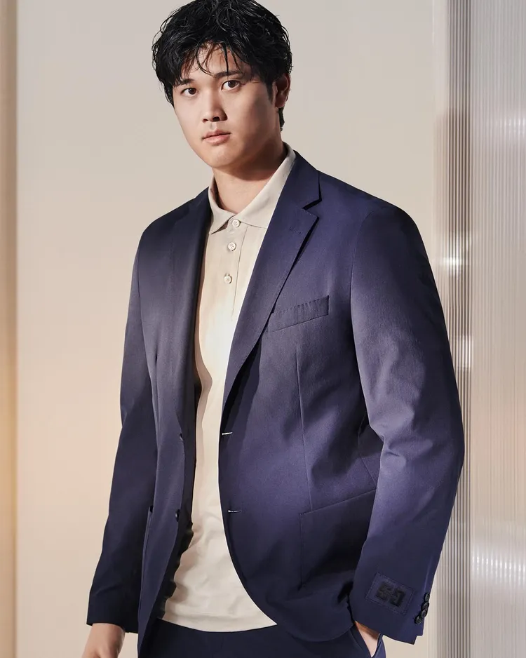 大谷翔平演繹休閒西裝Look。翻攝boss IG