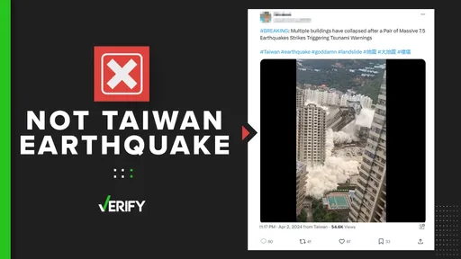 網謠傳台灣「多棟大樓倒成一排」　找到原始影片來源了