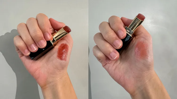 晶采潤豔唇膏#101（左）、#102（右），各2050元。張家玲攝