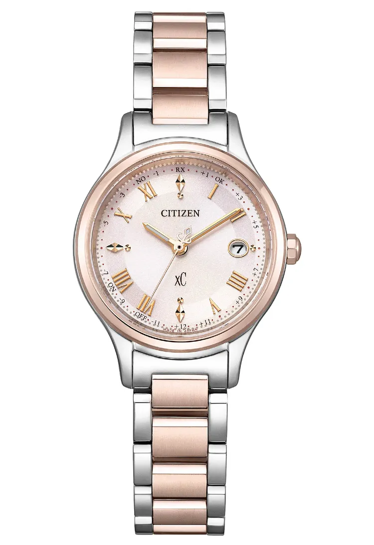 CITIZEN「輕奢光」光動能全球電波對時腕錶ES9496-64W，3萬2800元。品牌提供
