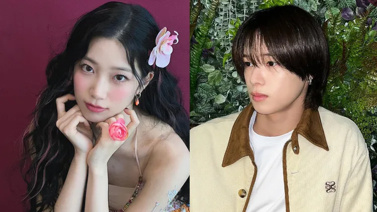 LE SSERAFIM日籍成員Kazuha（左）和「&TEAM」日籍成員K爆緋聞。翻攝zuhazana IG、andteam_official IG