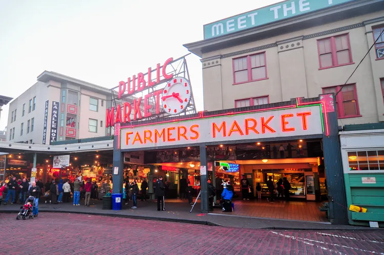 派克市場是西雅圖歷史最悠久的公共市場。田欣雲攝
