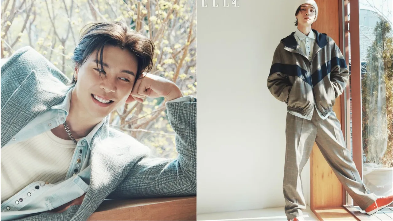 Johnny替韓國時尚雜誌《ELLE》拍攝封面大片。翻攝ellekorea IG