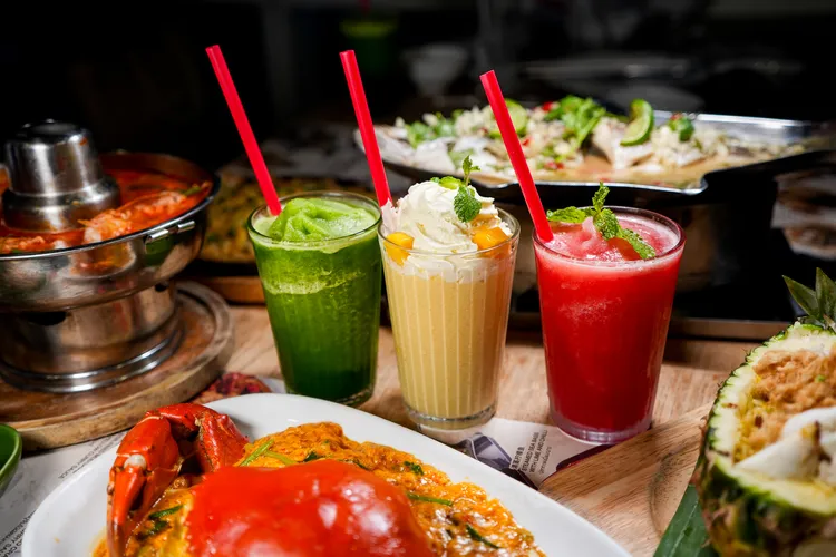 創意飲品「芒果糯米（中）」。田欣雲攝