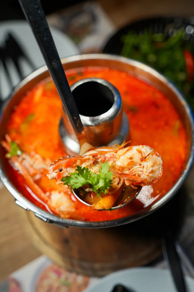 泰式酸辣蝦湯。田欣雲攝