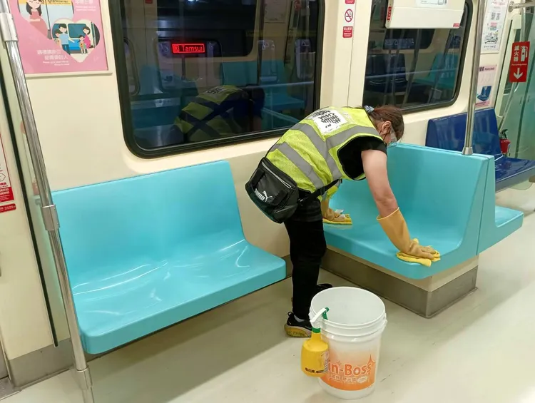 北捷今（4/2）日表示4部寵物列車於活動結束後，皆已完成清消。北捷提供