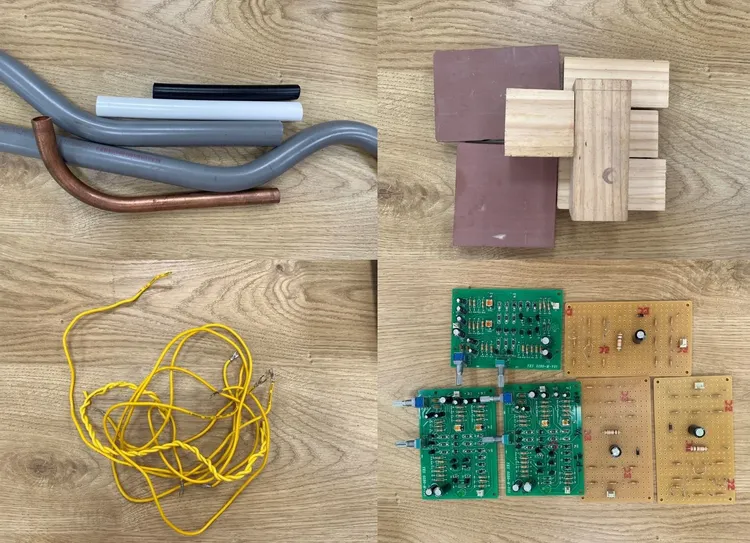 木柵高工由各工場獲得的各種素材。教育部提供