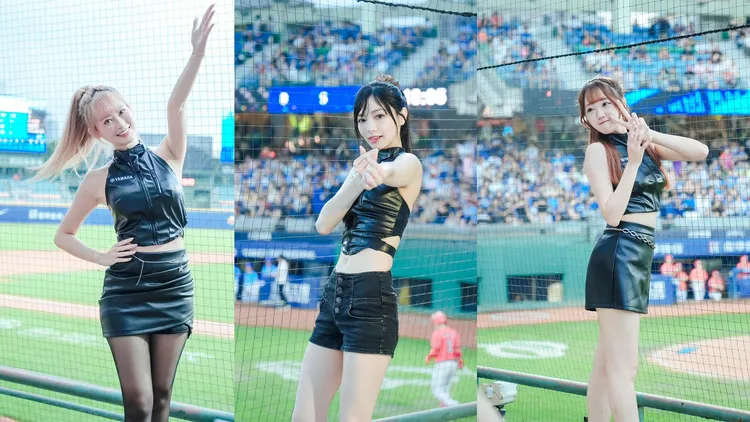 Fubon Angels成員Jessy（左起）、本季新加入的寶兒、栗子。翻攝自Fubon Angels官方粉絲專頁