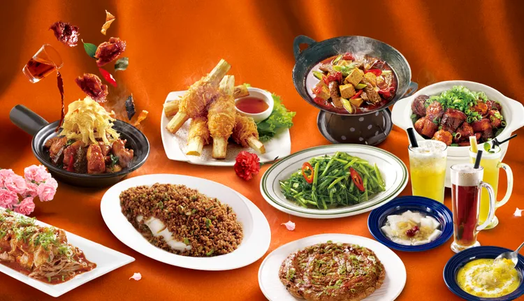 瓦城泰統集團4/30起推出母親節限定套餐，時時香獻上3.5杯雞與霸王甘蔗蝦等明星菜色。業者提供