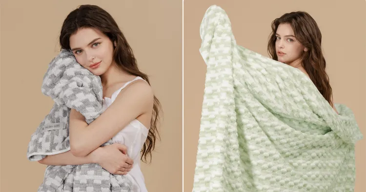 ▲絨毛紗材質超親膚，用起來觸感超舒服。