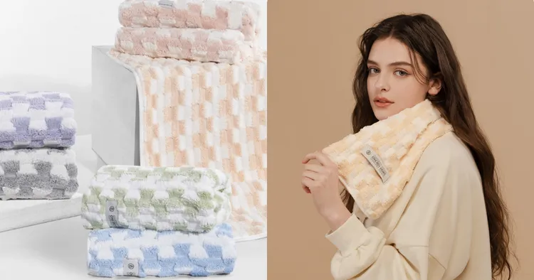 ▲一條擁有多種機能的毛巾，居家使用或外出都能派上用場。