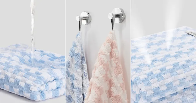 ▲吸水力透氣度強，獨特鑽石紋路能輕鬆晾乾。