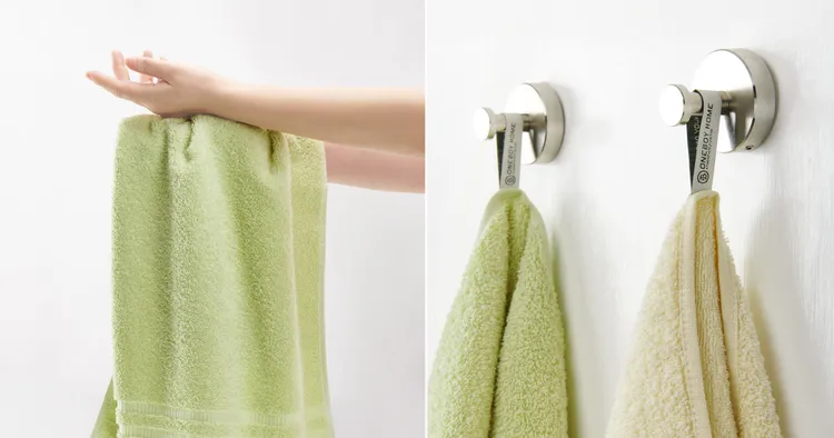 ▲吸水力佳，能快速吸收身體與毛髮上的水分，掛繩設計收納方便。