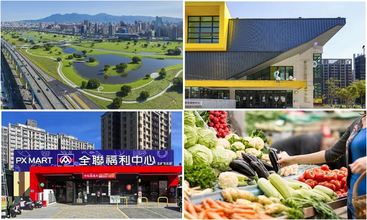 「香寓蒔光」鄰近成泰路商圈、全聯福利中心、星級公有市場滿足生活所需，新北大都會水岸公園、五股國民運動為鄰，生活機能全到位。