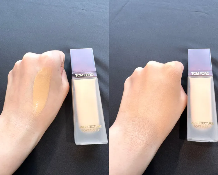 TOM FORD立體光影柔霧面高訂粉底液擁有霧面柔焦妝感，4900元。張家玲攝