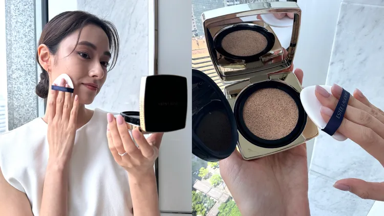 雅詩蘭黛粉持久完美鎖妝氣墊粉餅，1盒2蕊／2700元。張家玲攝