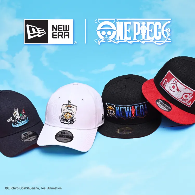 「前進梅利號」、「千陽號」等漫畫中元素以刺繡方式呈現於帽款上。品牌提供