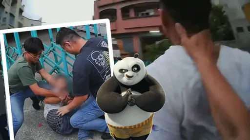 毒蟲太會跑警察追得氣喘吁吁 「功夫熊貓」一記降龍十八掌助攻逮人