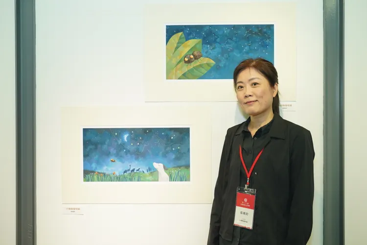 兒童繪畫老師張雅鈴以作品《小蜘蛛織呀織》二度榮獲信誼幼兒文學獎幼兒圖畫書組佳作。信誼基金會提供