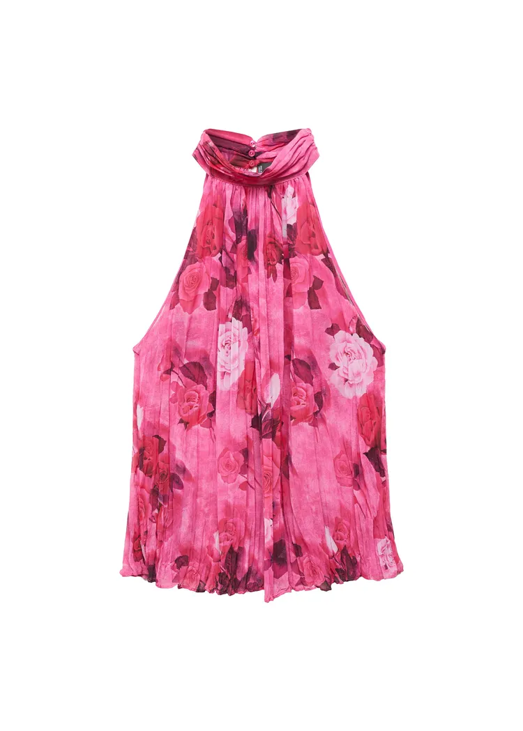 南紡店獨家商品粉色都會系列削肩印花背心，1790元。品牌提供