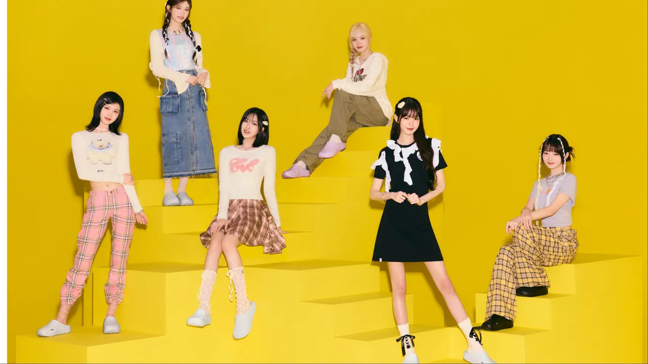 IVE搶先穿著PUMA Wave Mule 韓系穆勒涼拖鞋。品牌提供
