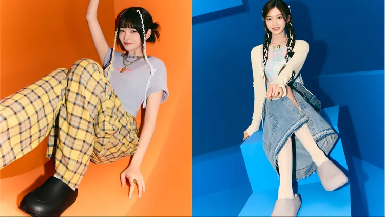 Rei（左）、Leeseo（右）拍攝形象照。品牌提供