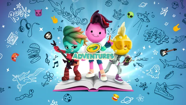 《Crayola 冒險》是Arcade排行榜中的熱門遊戲之一，能讓孩子們打造專屬於自己的創意故事，並為它們添加色彩。蘋果提供。