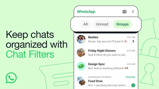WhatsApp推出對話篩選功能 一鍵列出未讀訊息