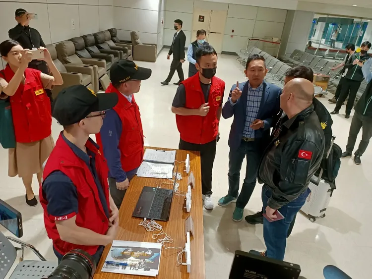 土耳其無人機隊抵台。翻攝畫面