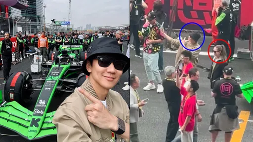 林俊傑F1帥氣自拍 一見嫂子昆凌馬上縮了