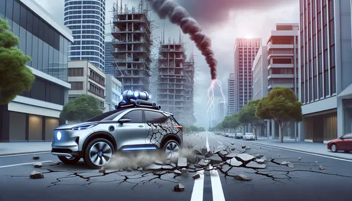 當自駕車遇到地震會如何反應？