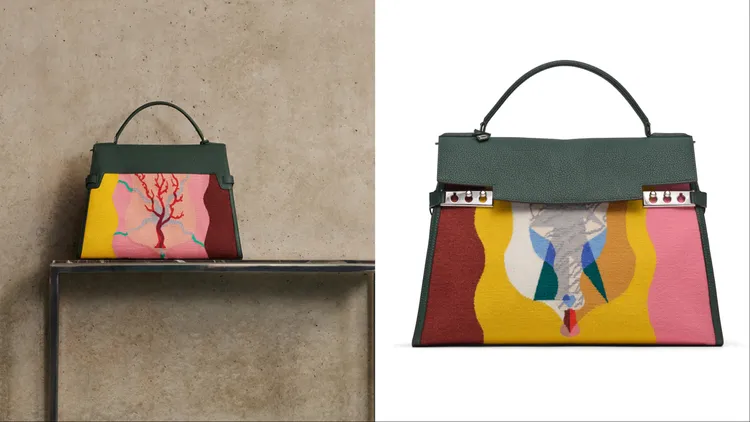 DELVAUX Tempete XL Chimera採用了豐富織錦。品牌提供