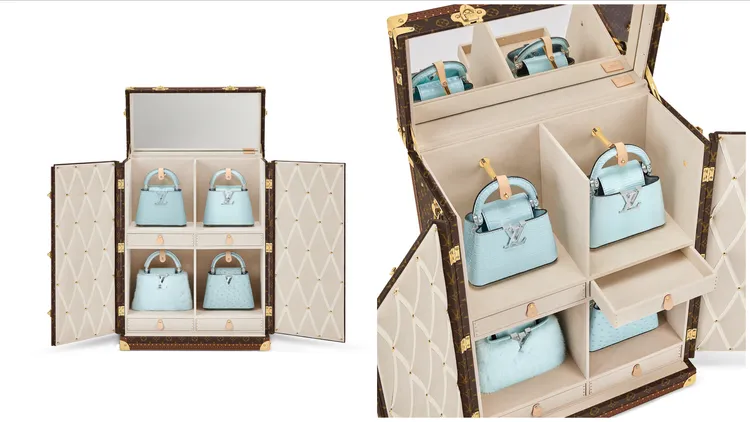 Capucines Nano珍稀皮革包款收納硬箱 ，304萬元。品牌提供