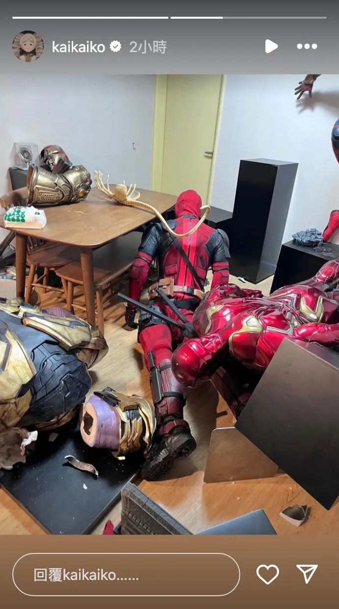 柯震東的超級英雄收藏也沒躲過。翻攝柯震東IG